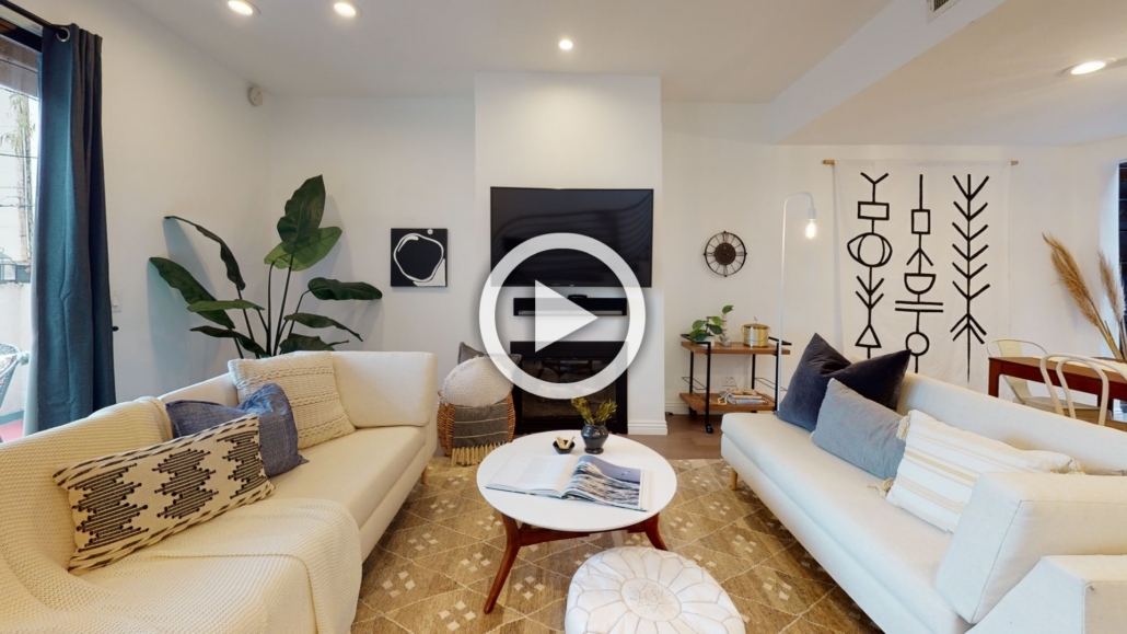 Staged living room 3D tour