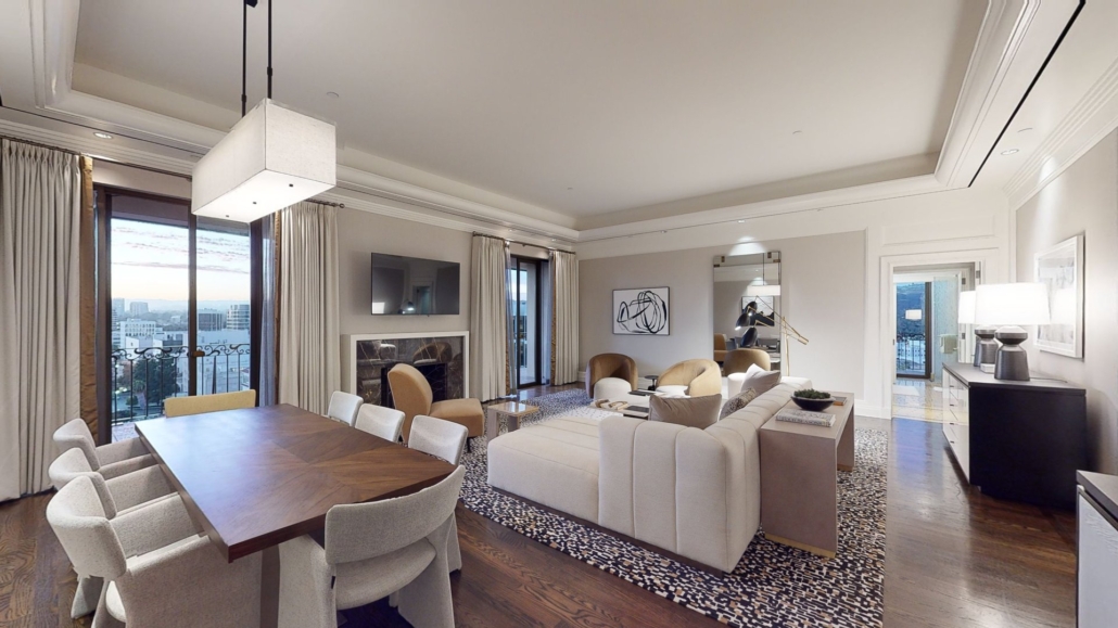 Hotel suite captured with Matterport in Los Angeles