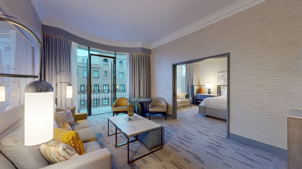 Hotel suite captured with Matterport in Los Angeles