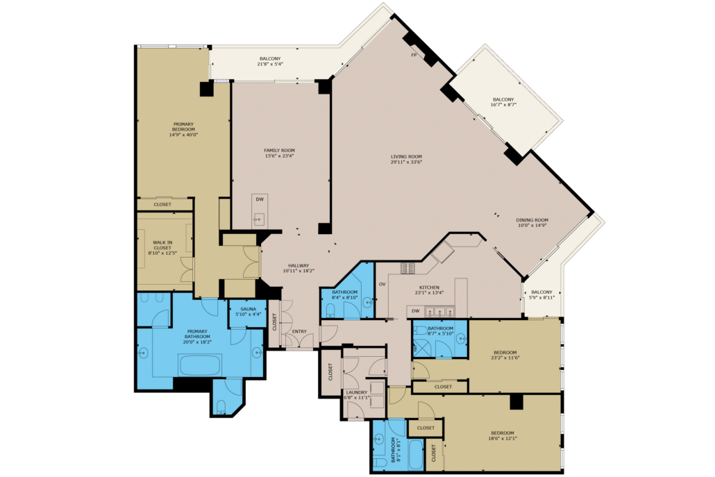 As-built scan and floor plan produced from Matterport data